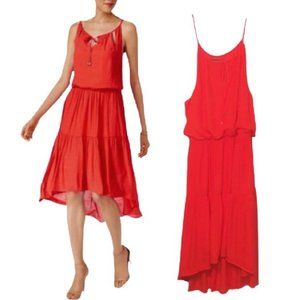 Sangria Halter Dress Sundress Coral Cut-Outs Boho Beach Women's Size 14 NEW